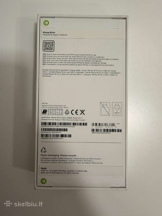 Naujas iPhone 18 pro 256gb - nuotraukos Nr. 2