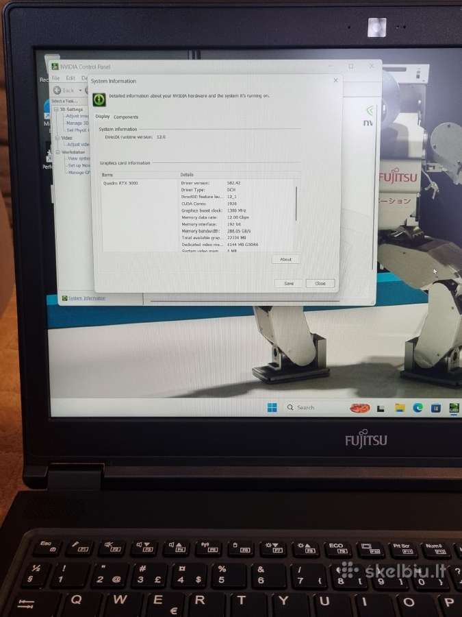 Fujitsu Celsius H7510 i9 Rtx 3000 - nuotraukos Nr. 10