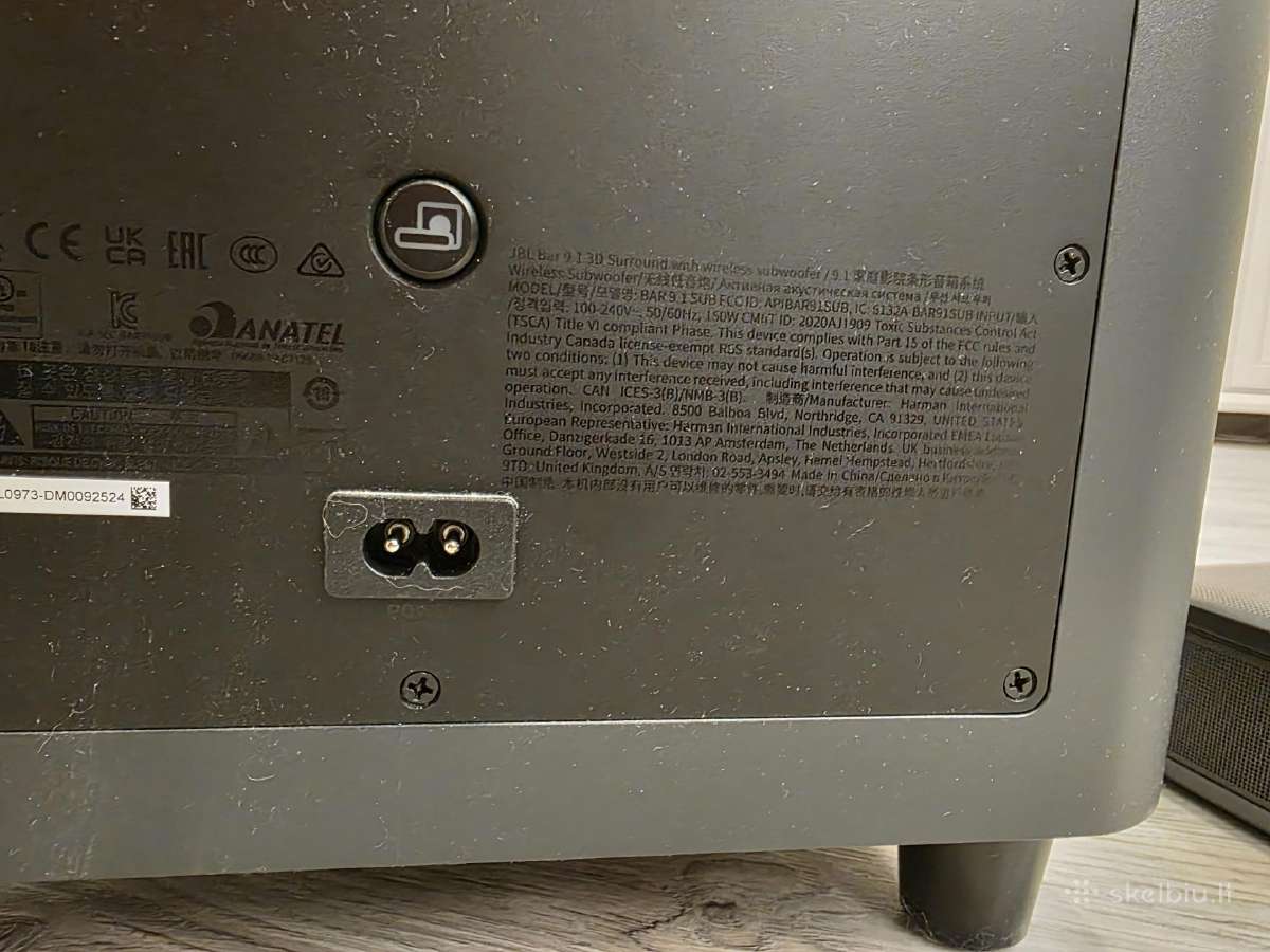 Soundbar sistema Jbl Bar 9.1 Dolby Atmos - nuotraukos Nr. 6