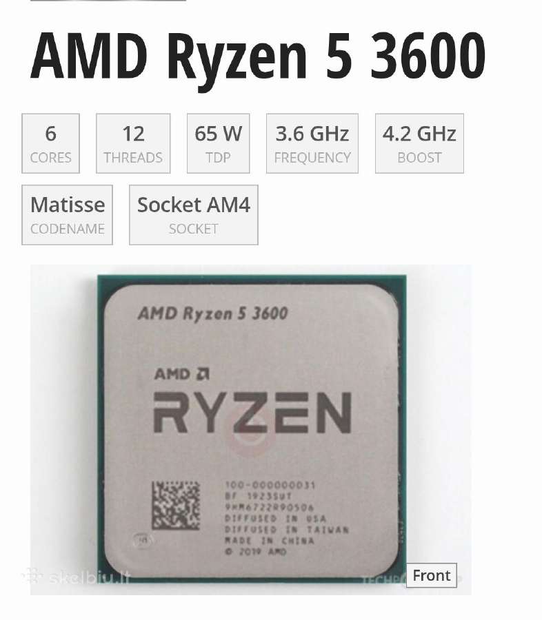 Amd Ryzen 5 3600 - nuotraukos Nr. 2
