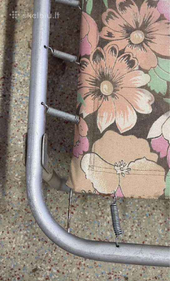Retro sulankstomas poilsio gultas, lovelė 150x60 - nuotraukos Nr. 2