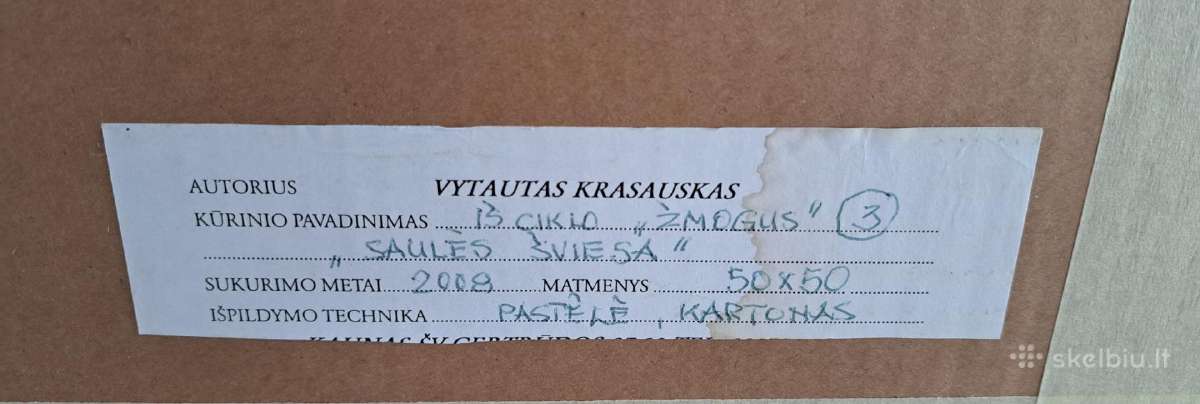 Vytautas Krasauskas "Saulės šviesa" 2008m. - nuotraukos Nr. 3