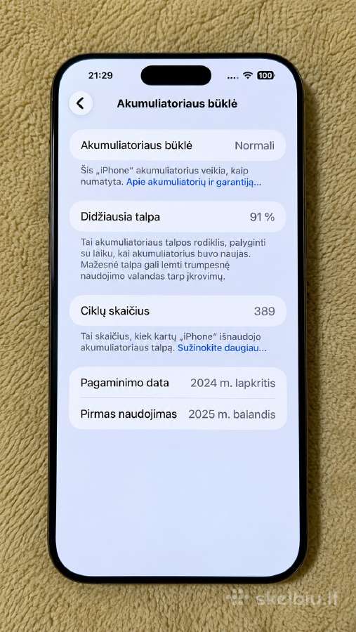 iPhone 16 Pro Max 256 GB, sidabrinis, garantija - nuotraukos Nr. 5