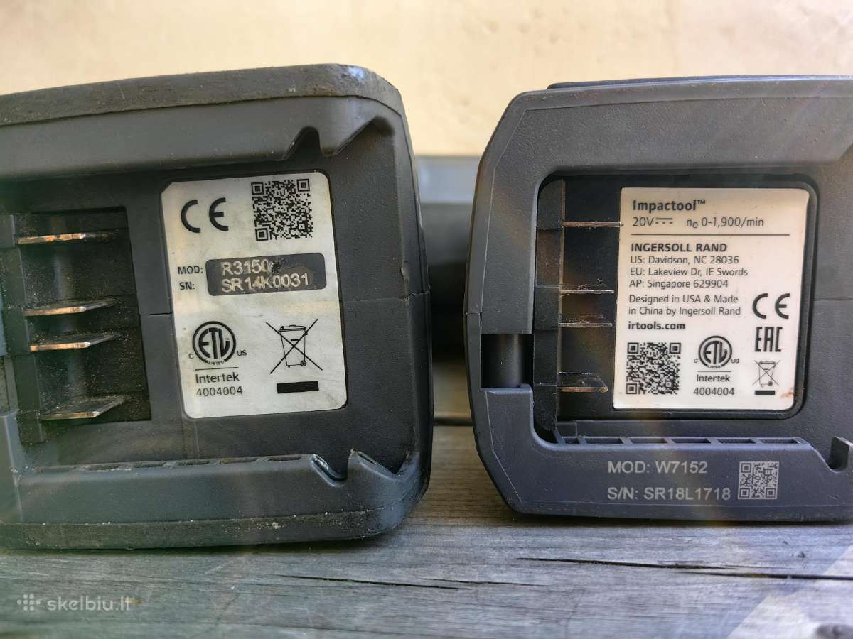 Ingersoll Rand 20v veržliasukių komplektas - nuotraukos Nr. 8