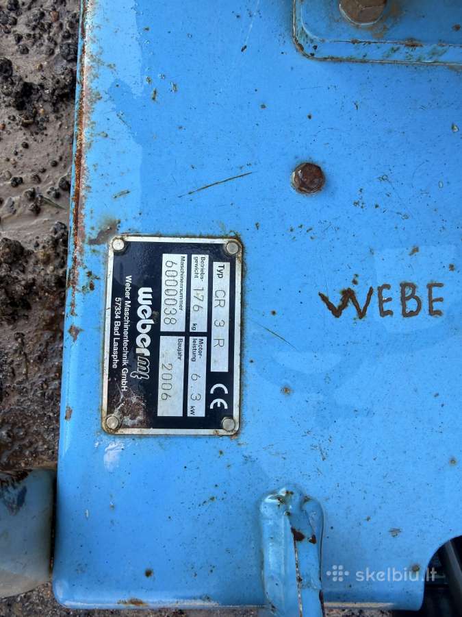 Parduodu vibroplokštę Webermt Cr 3 R, 6,3kw, 176kg - nuotraukos Nr. 6