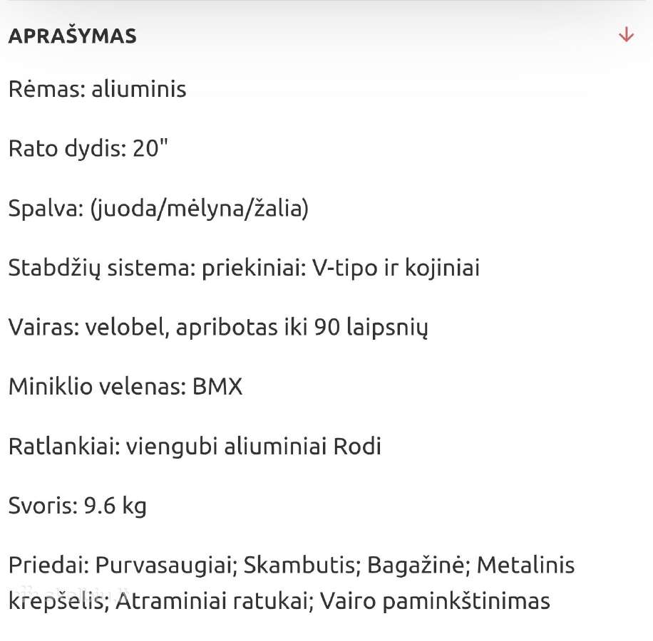 Vaikiškas dviratis 4kids Blaze 20" - nuotraukos Nr. 5