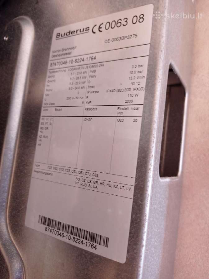 Buderus logamax plus Gb022-24k šildymo katilas - nuotraukos Nr. 6