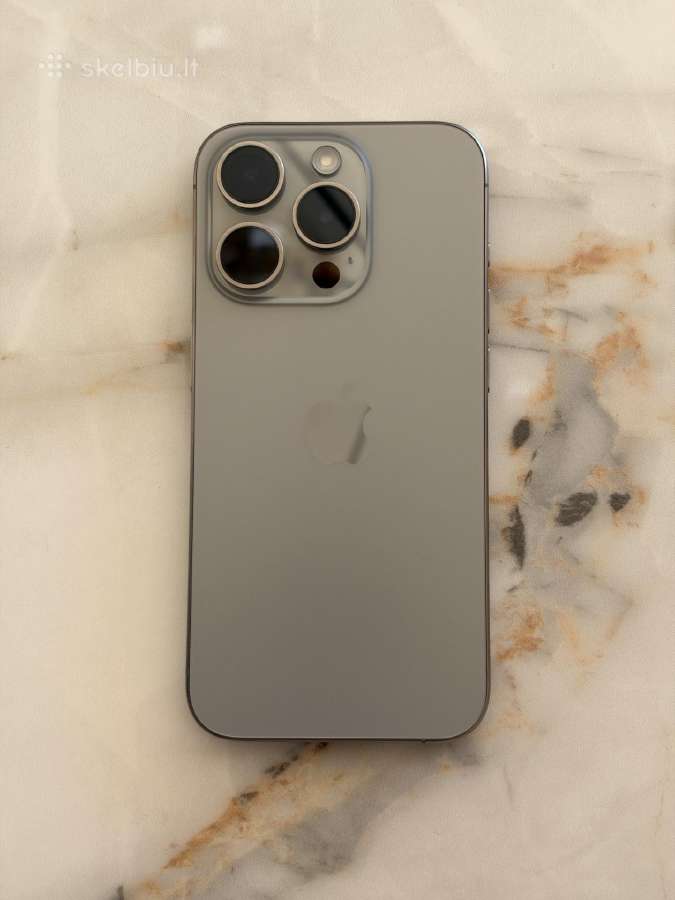 iPhone 15 Pro 256 GB pilkas Natural Titanium - nuotraukos Nr. 3