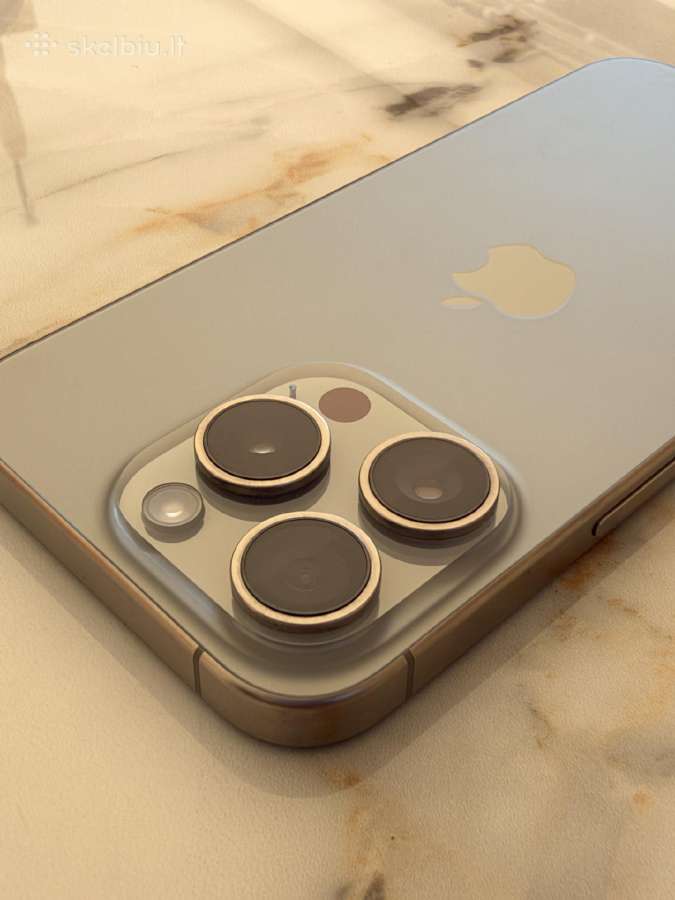 iPhone 15 Pro 256 GB pilkas Natural Titanium - nuotraukos Nr. 5