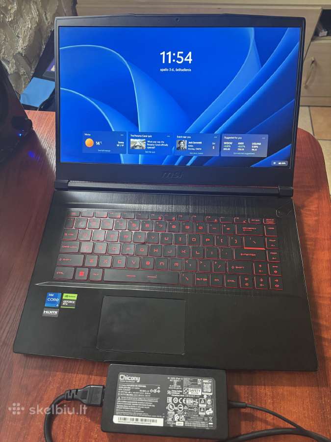 Msi Thin Gf63 12uc/i5-12450h/ Rtx 3050/16gb/ 512gb - nuotraukos Nr. 4