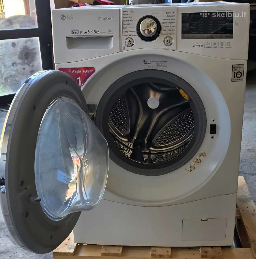 LG skalbyklė–džiovyklė 8/5 kg Direct Drive - nuotraukos Nr. 3