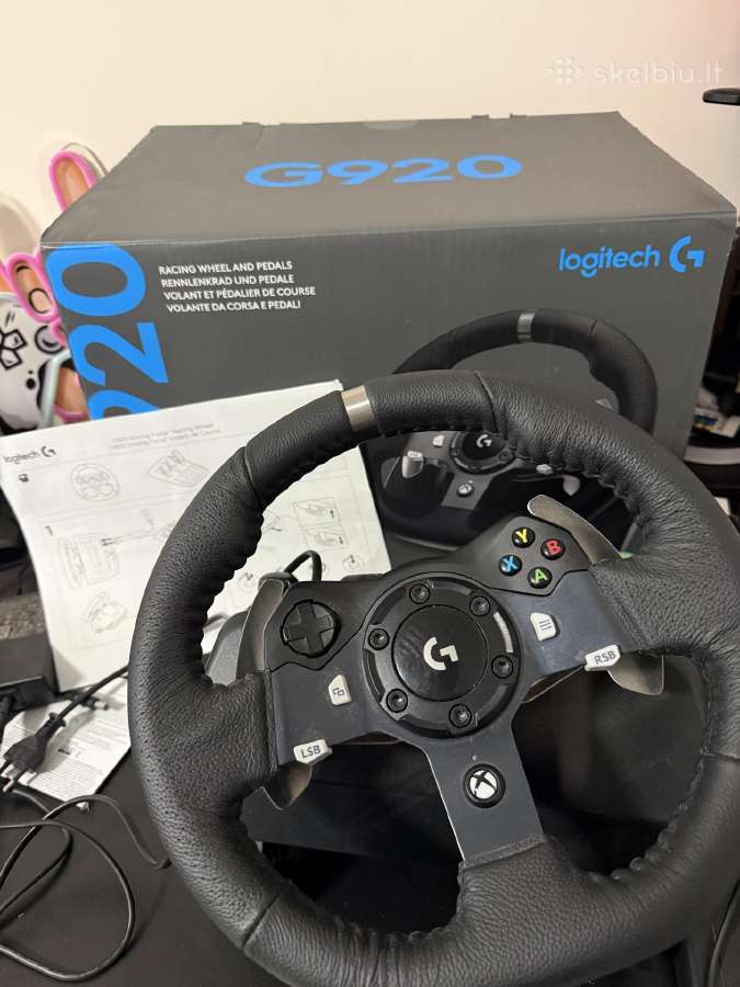 Logitech vairas su begiais ir pedalais - nuotraukos Nr. 2