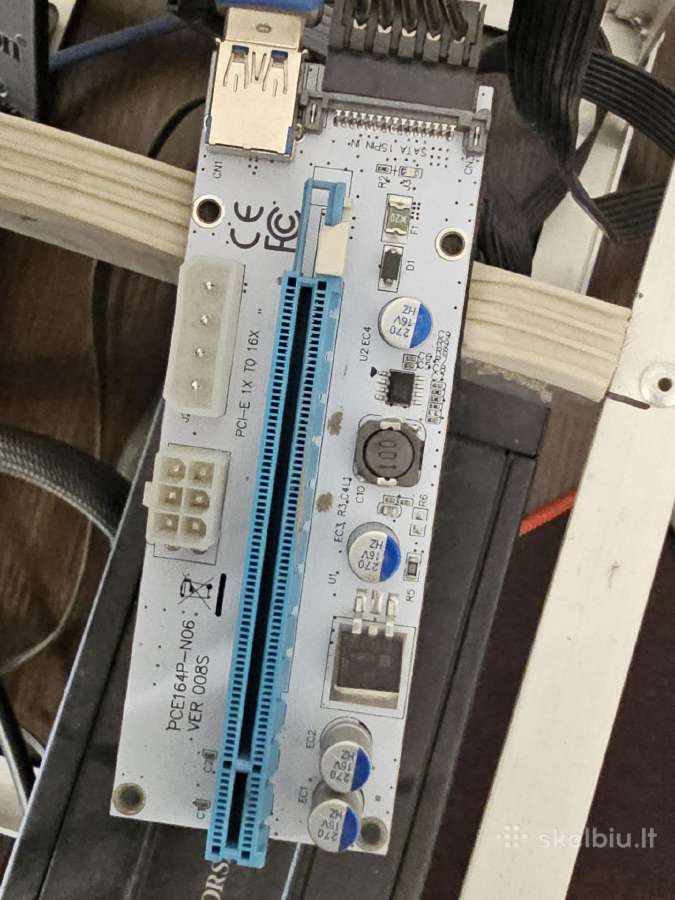 Mining rigas 5x Nvidia Gp104 - nuotraukos Nr. 7