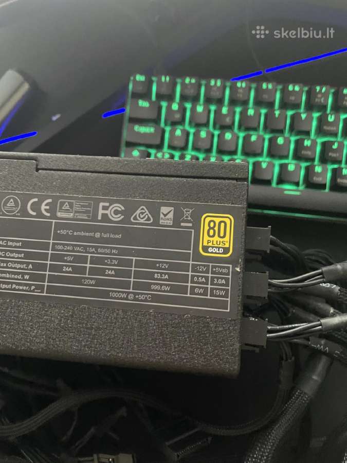 Evga Supernova 1000 G2 maitinimo blokas (Psu). - nuotraukos Nr. 2
