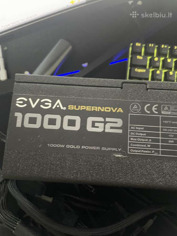 Evga Supernova 1000 G2 maitinimo blokas (Psu). - nuotraukos Nr. 3