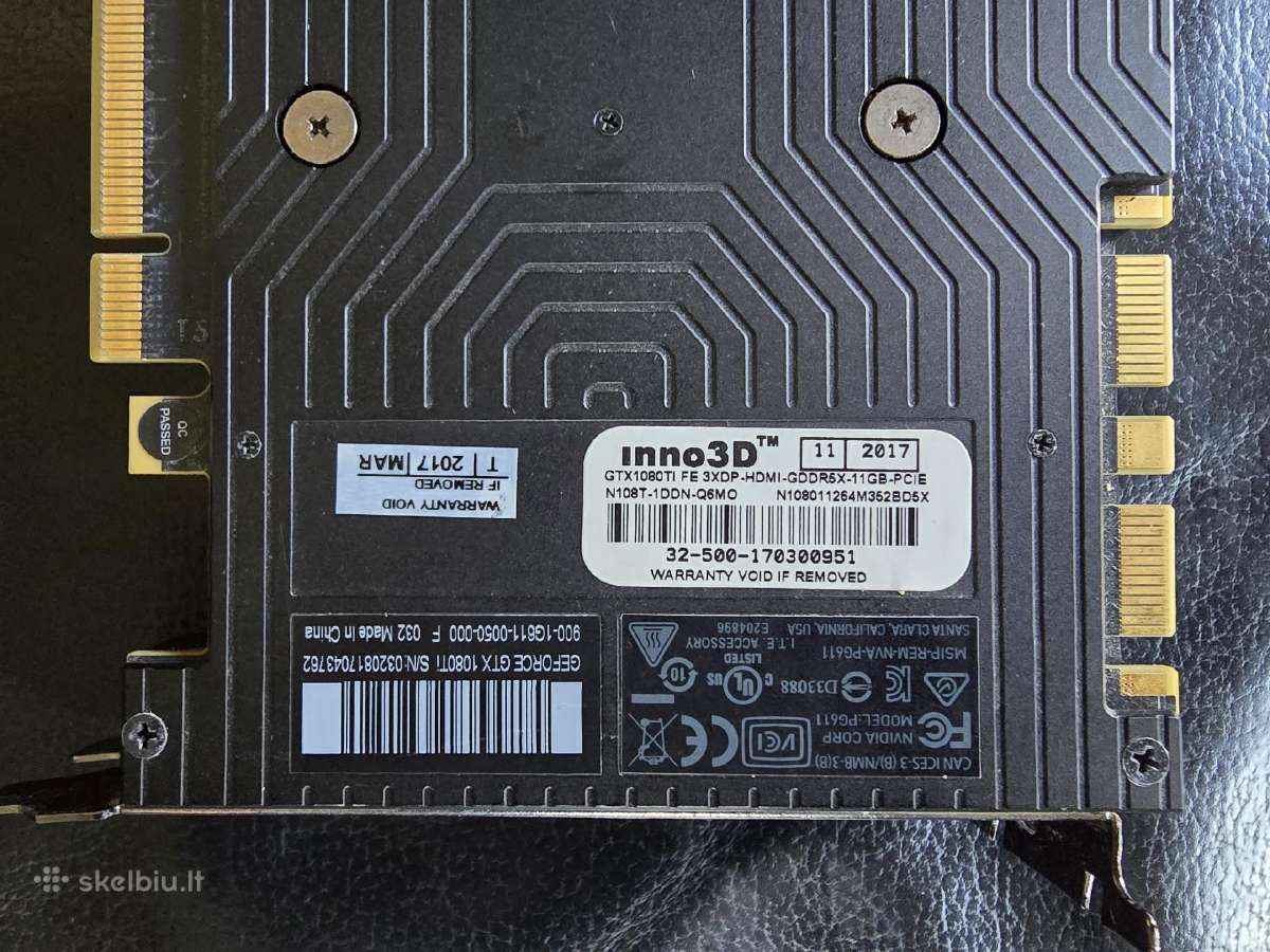 Nvidia Geforce Gtx 1080 Ti Founders Edition 11gb - nuotraukos Nr. 5