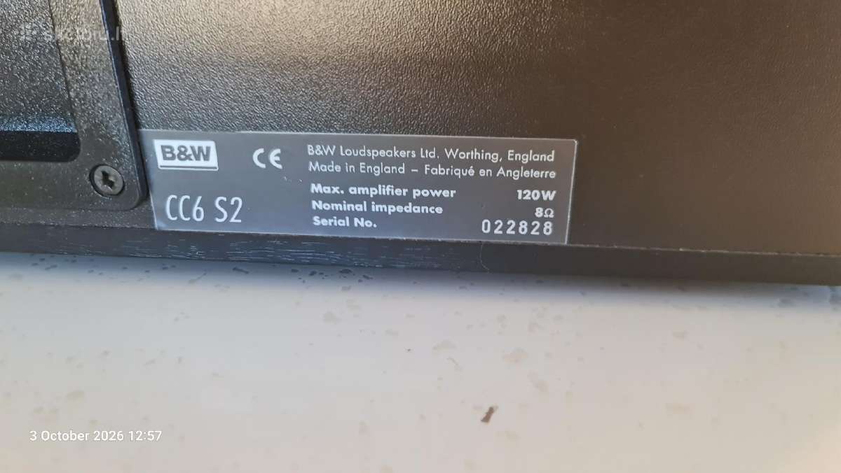 Bowers Wilkins centrinė kolonėlė cc6 s2 - nuotraukos Nr. 4