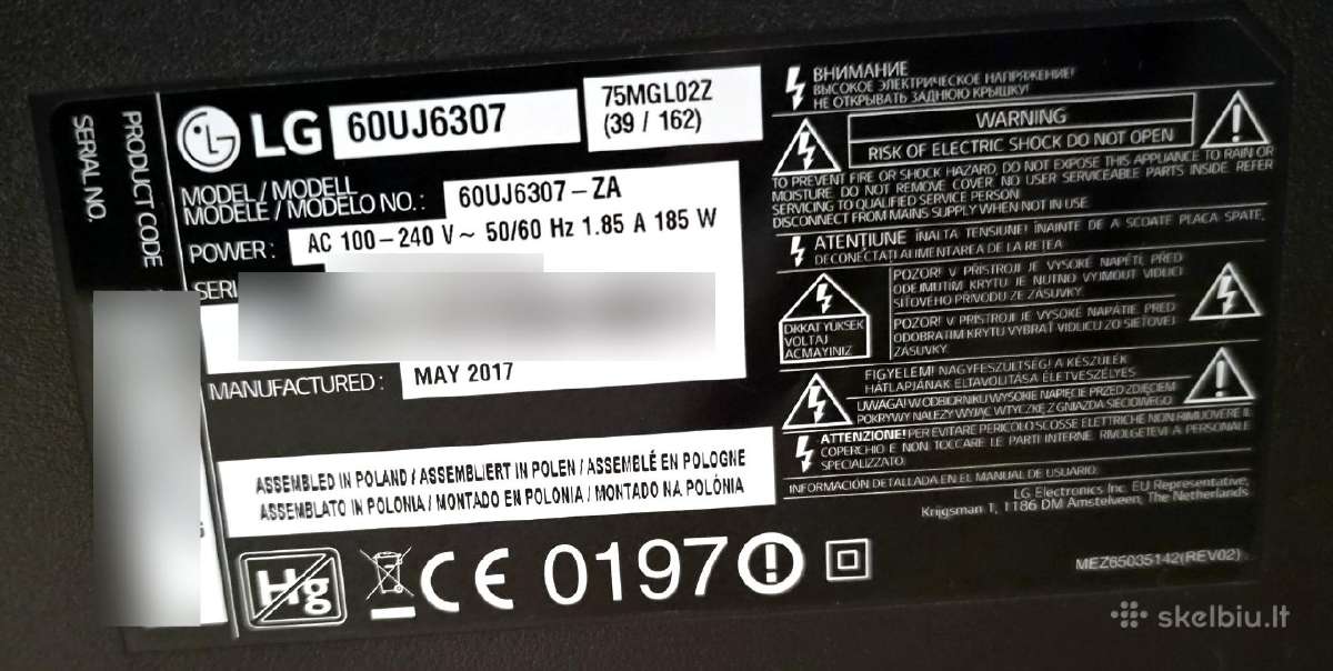LG 60" (152 cm) 4k Smart TV – puikiai veikia - nuotraukos Nr. 3