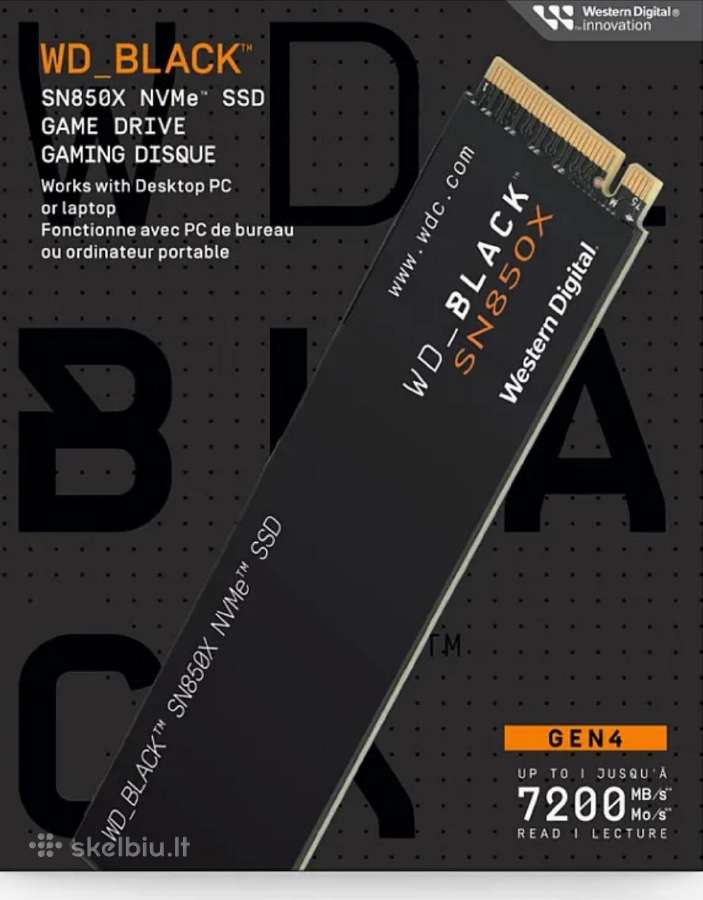 Western Digital Sn850x naujas - nuotraukos Nr. 3