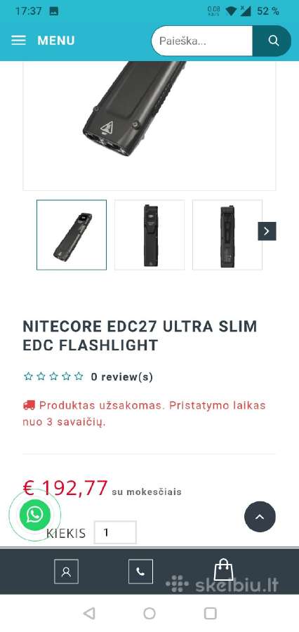 Už puse kainos naujas Nitecore galingas žibintuvas - nuotraukos Nr. 13