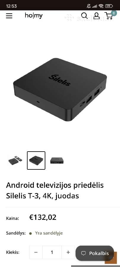 Android TV priedėlis Silelis T-3 (4k) - nuotraukos Nr. 5