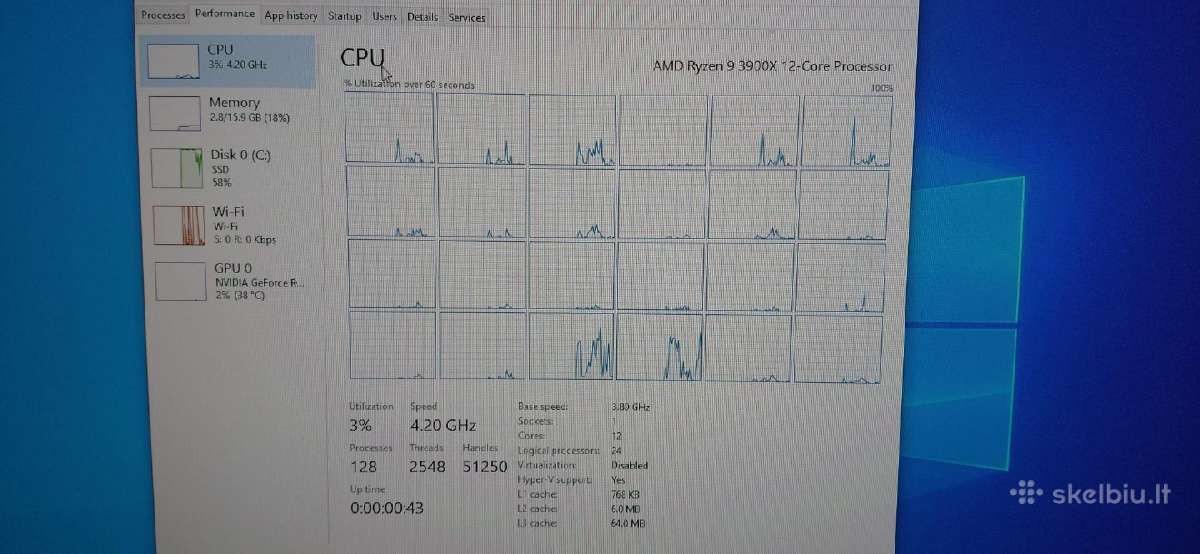 Žaidimų Pc 3900x, Rtx 2070s, 16gb RAM, 2tb SSD - nuotraukos Nr. 8