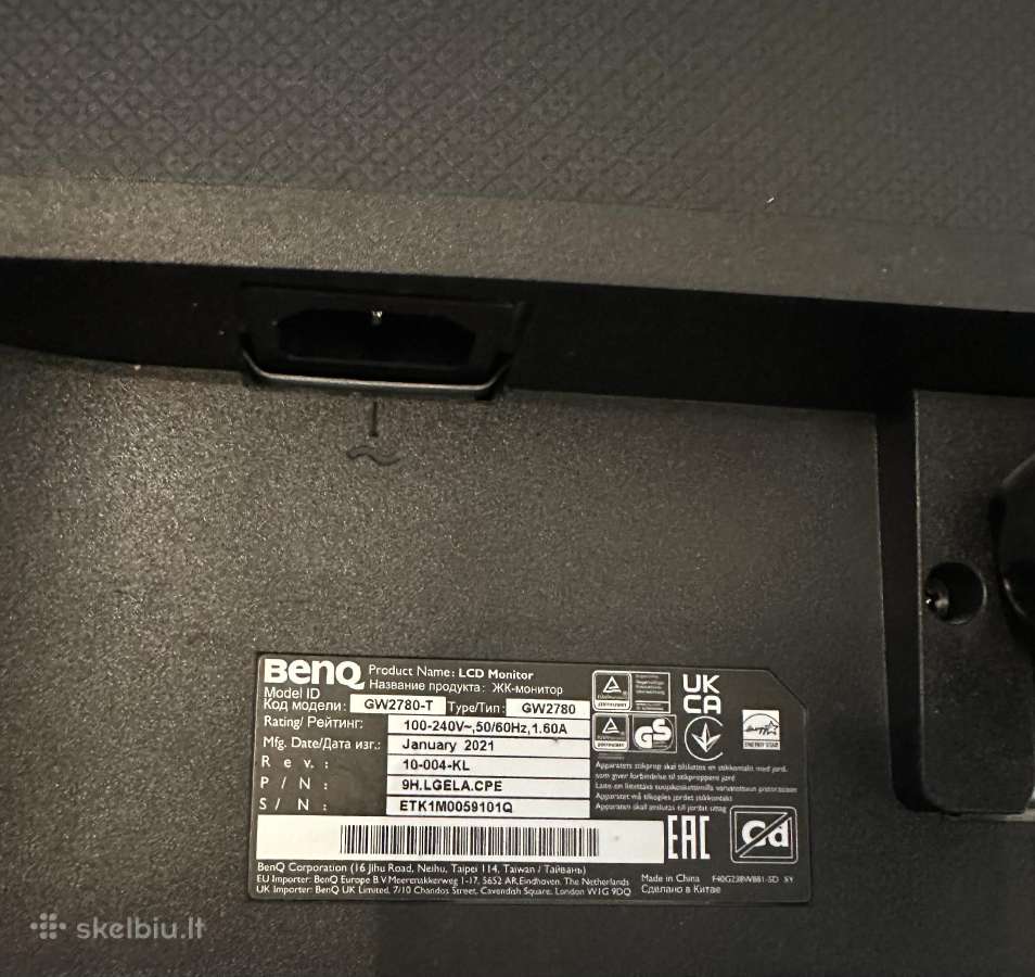 Benq Gw2780t monitorius - nuotraukos Nr. 3