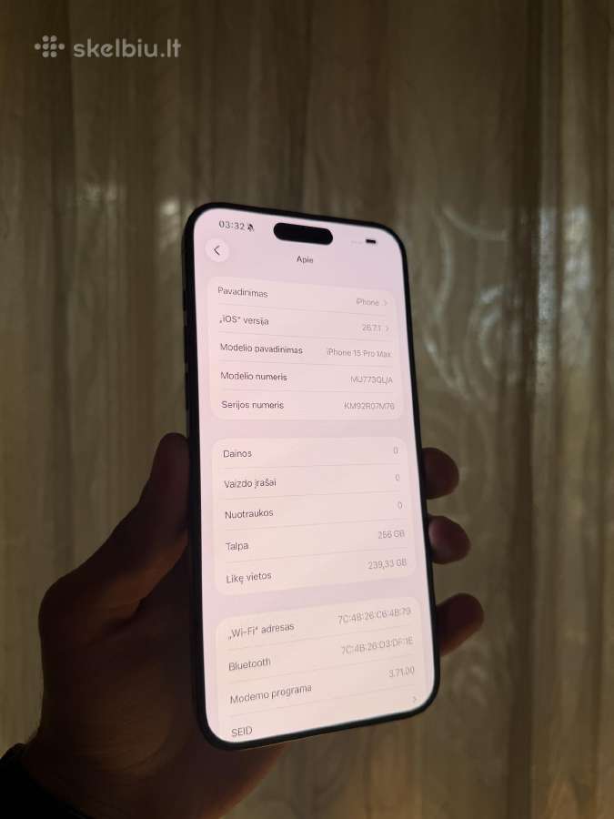 iPhone 15 Pro Max 256gb - nuotraukos Nr. 8