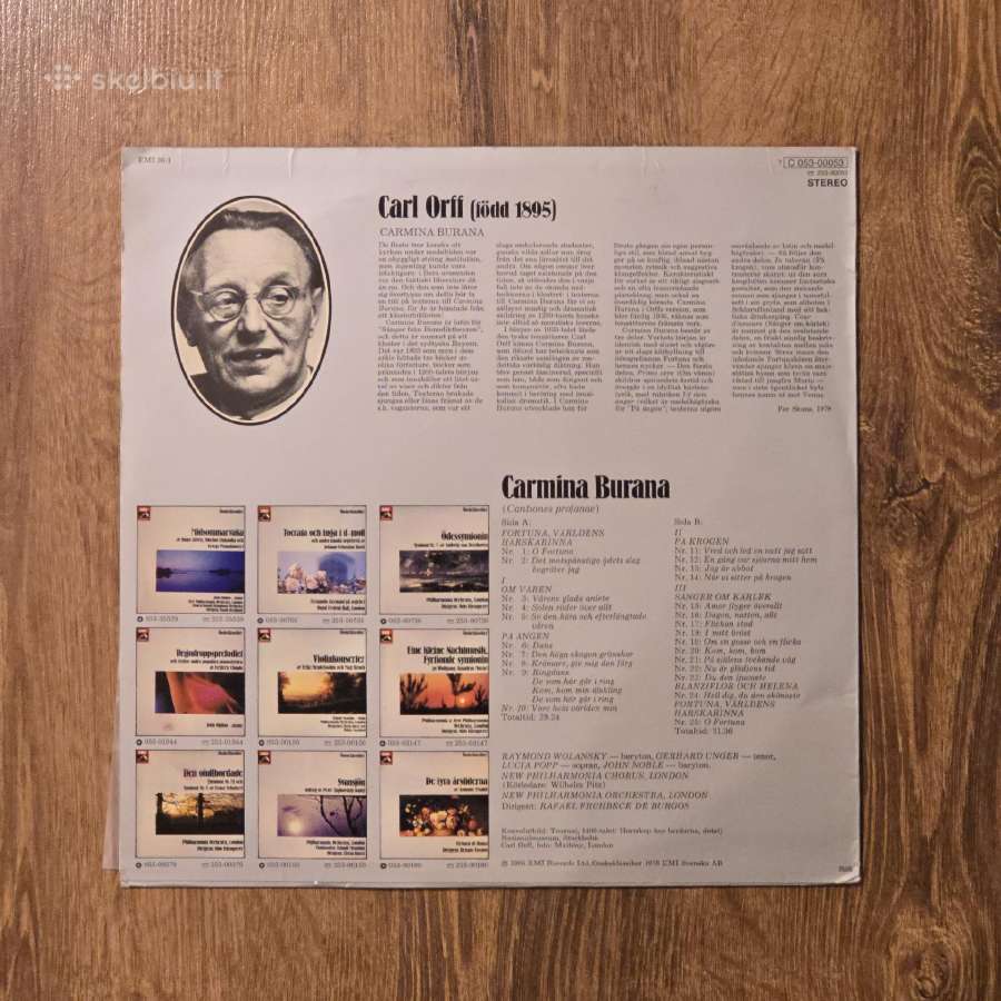 Carl Orff Carmina Burana Lp - nuotraukos Nr. 2