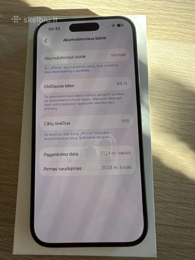 iPhone 15 pro 256 GB - nuotraukos Nr. 7