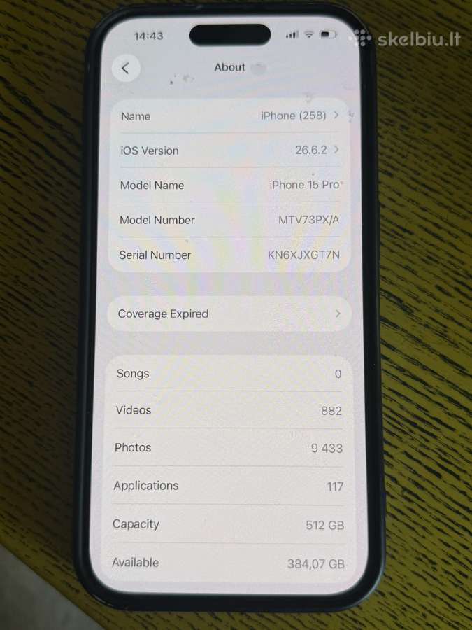 iPhone 15 pro 512 GB - nuotraukos Nr. 4