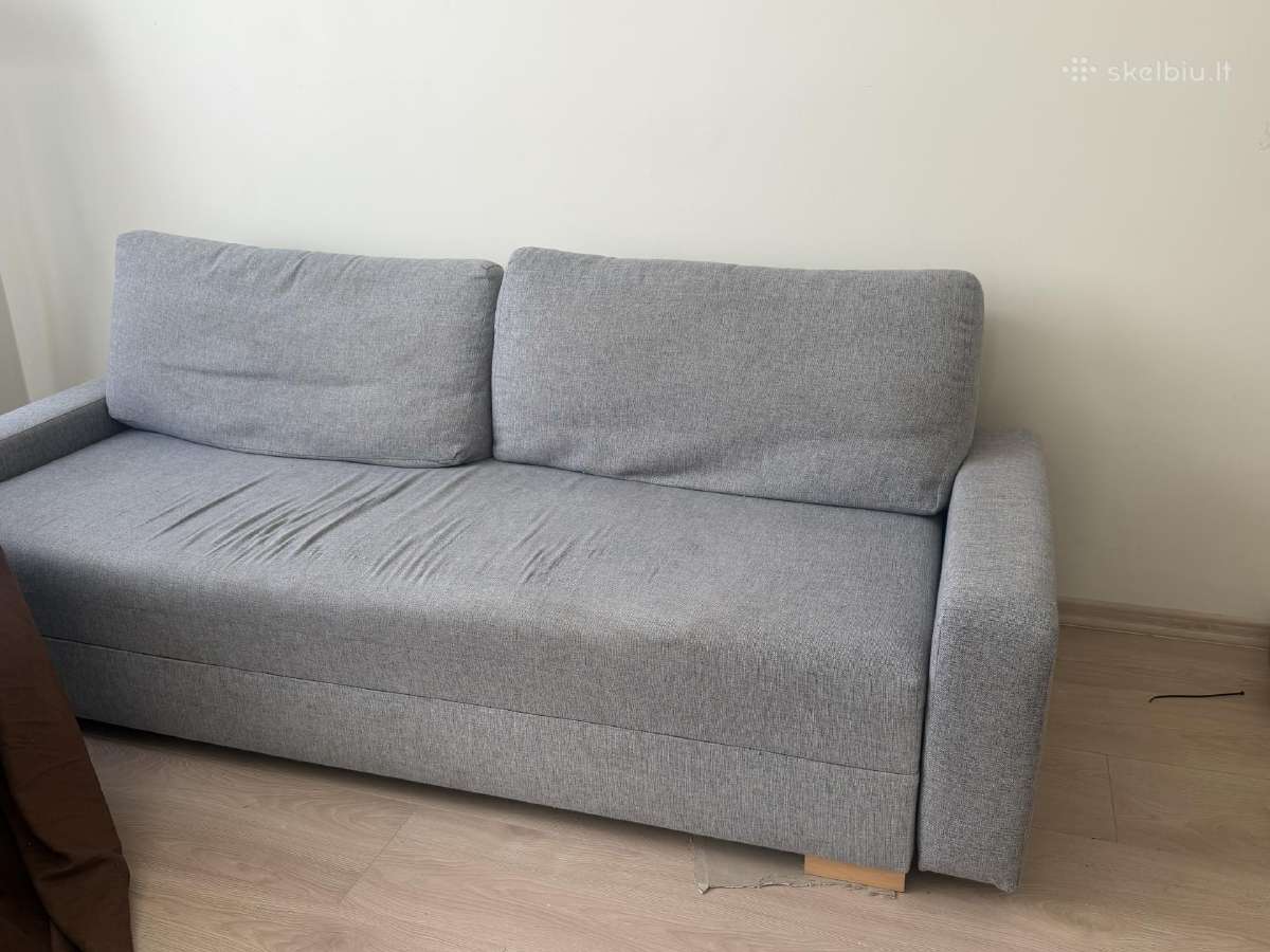 Sofa lova šviesiai pilka - nuotraukos Nr. 2