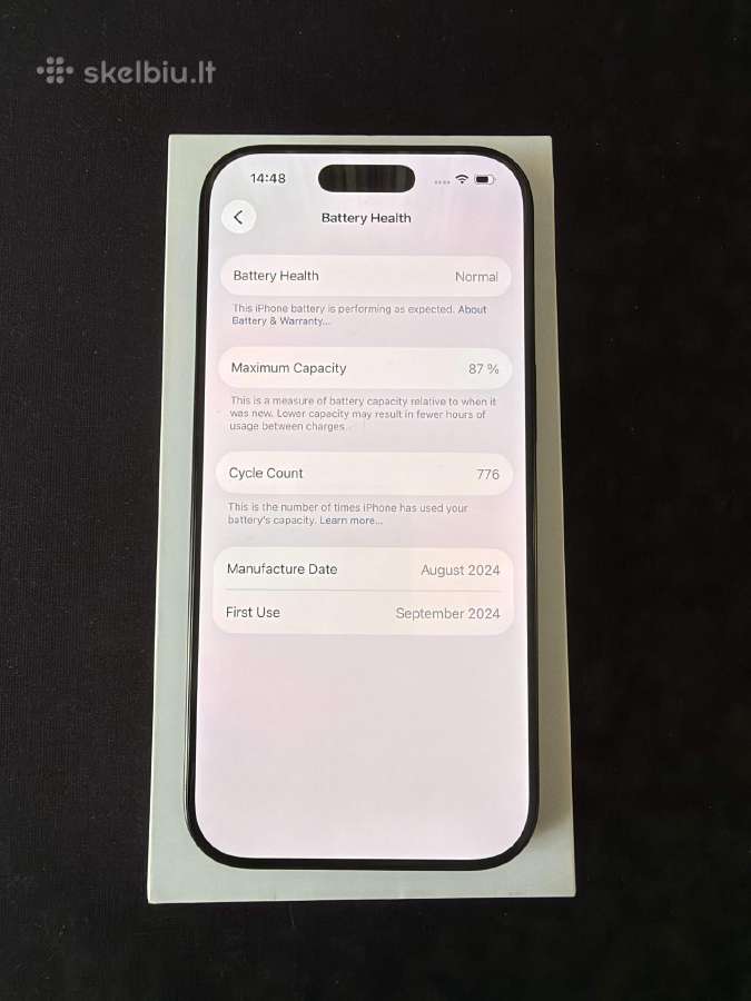 iPhone 16 Pro 256gb Black Titanium - nuotraukos Nr. 4