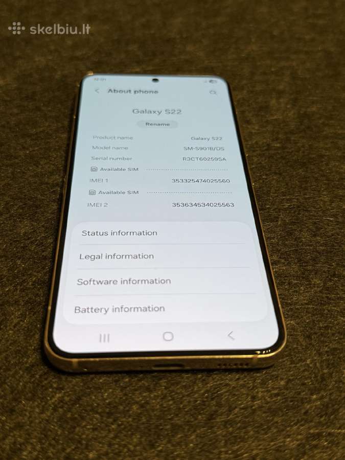 Samsung Galaxy S22 Sm-s901b/DS 8gb 128gb - nuotraukos Nr. 8