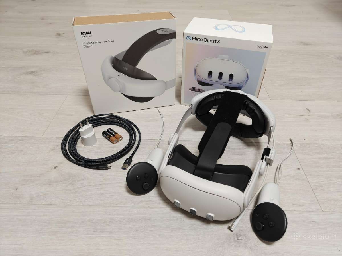 Oculus Meta Quest 3 + Battery headstrap - nuotraukos Nr. 3