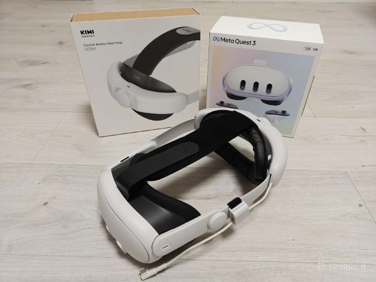 Oculus Meta Quest 3 + Battery headstrap - nuotraukos Nr. 4
