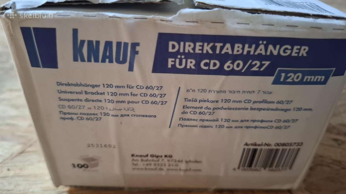 Knauf CD profilių laikikliai - nuotraukos Nr. 2