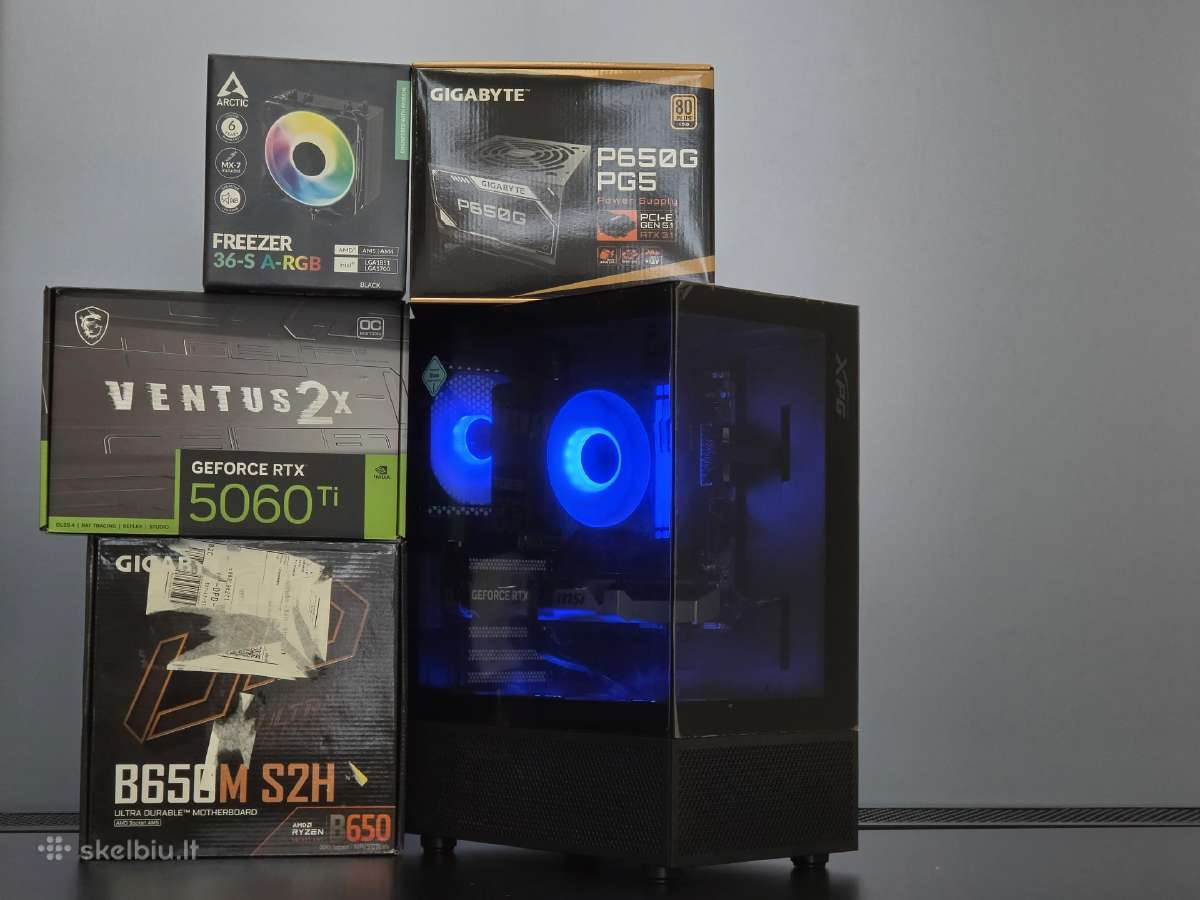 Ryzen 5 7600 su Rtx 5060 Ti, 1tb, 16gb kompiuteris - nuotraukos Nr. 6