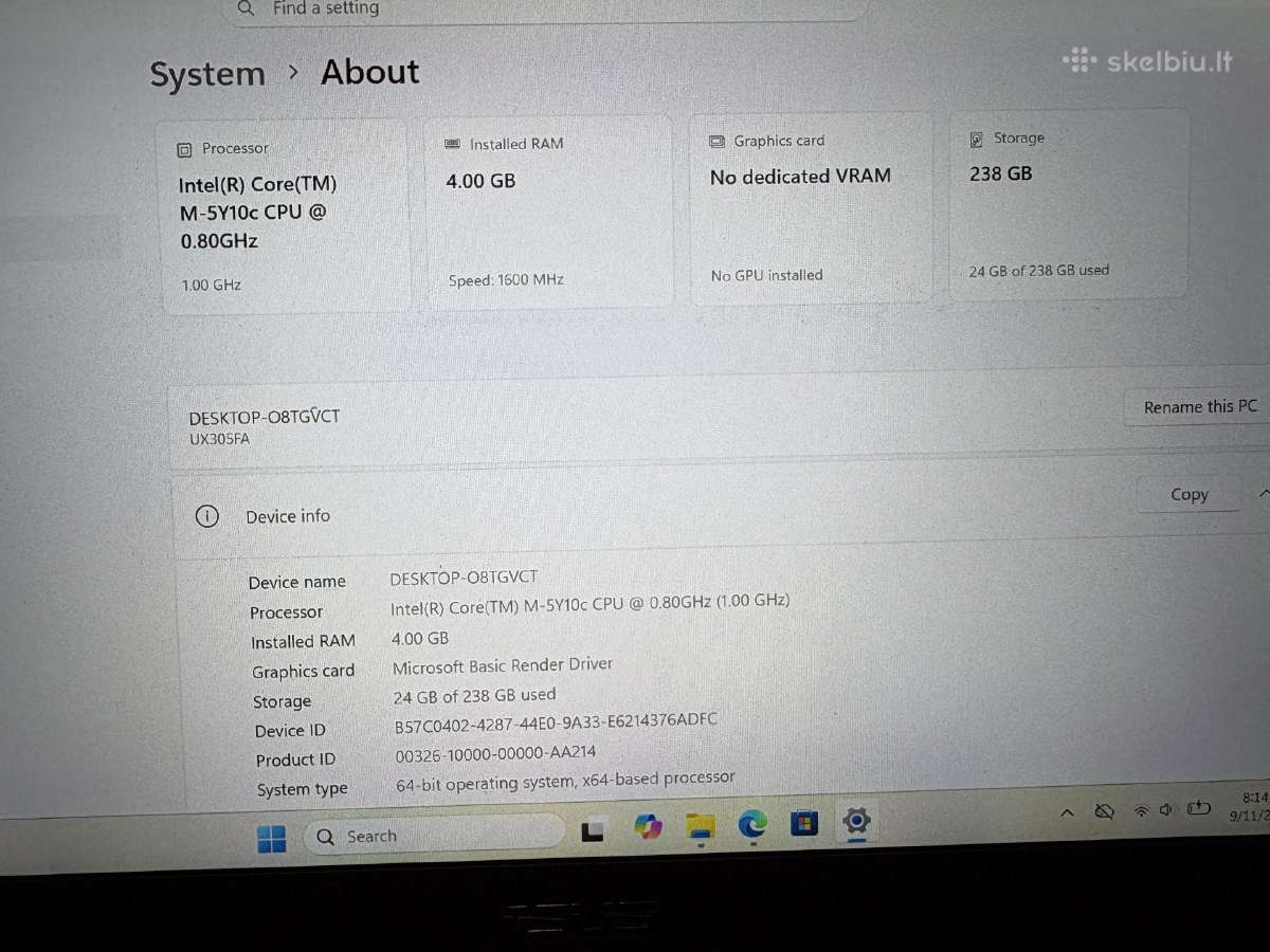 Asus Ux305 - nuotraukos Nr. 3