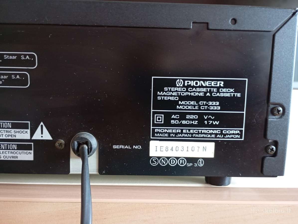 Pioneer ct-333 - nuotraukos Nr. 10