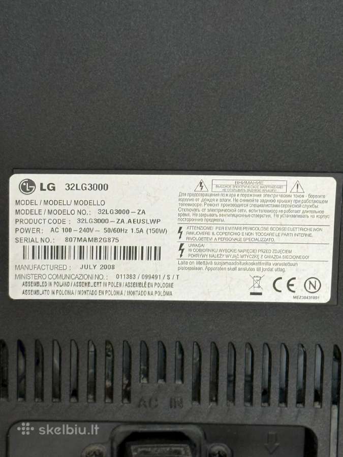 LG 32lg3000 32 (82 cm) LCD televizorius - nuotraukos Nr. 9