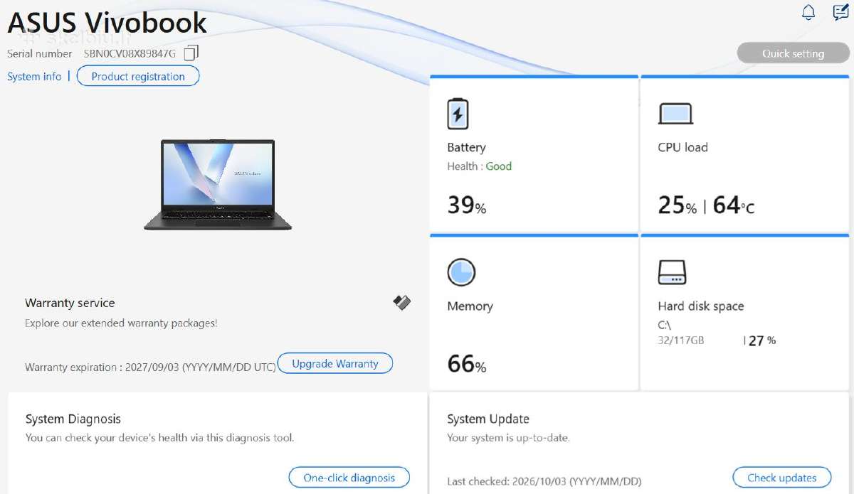 Asus Vivobook E1404g 8gb i3-n305 128gb Wi-fi 6e - nuotraukos Nr. 27