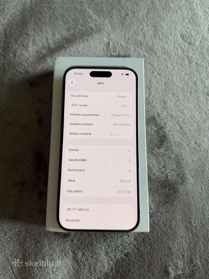 Parduodu iPhone 15 Pro, 256 GB, White Titanium - nuotraukos Nr. 4
