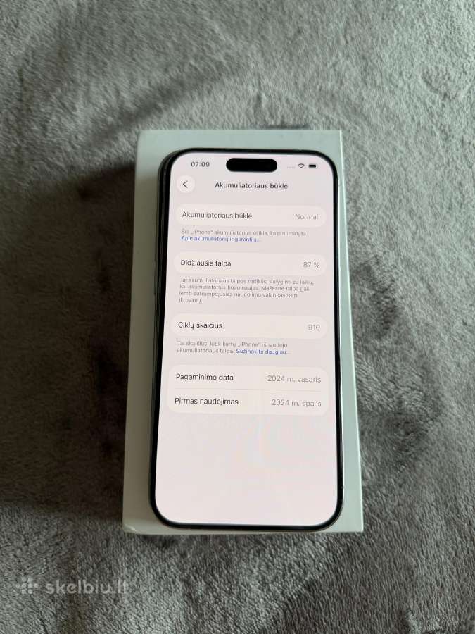 Parduodu iPhone 15 Pro, 256 GB, White Titanium - nuotraukos Nr. 5