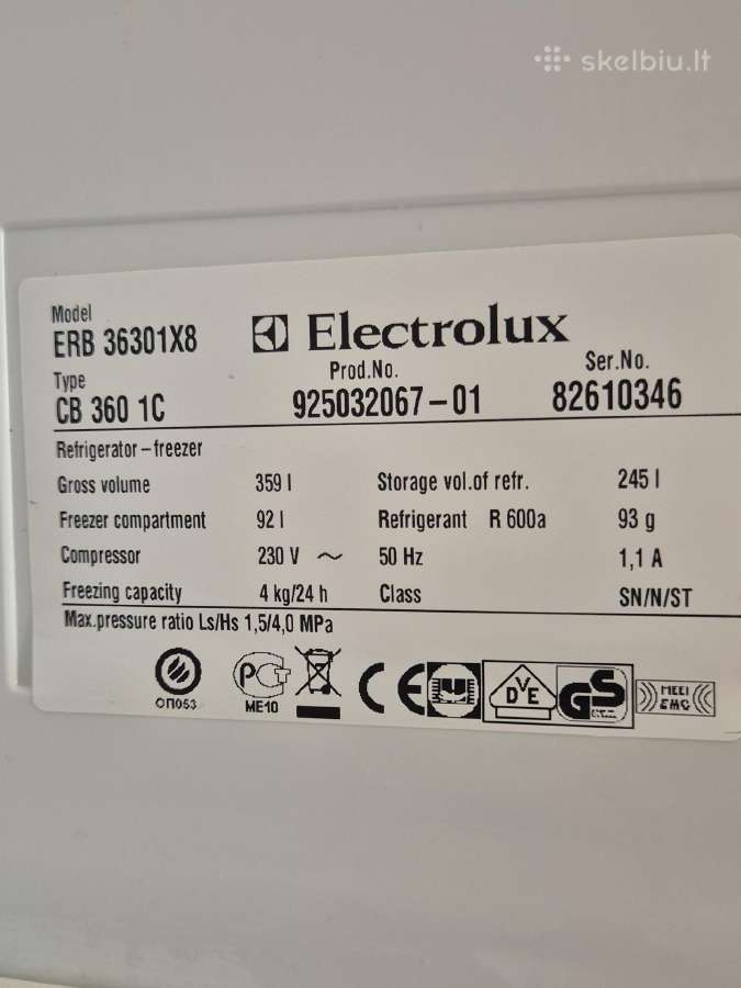 Tvarkingas ir talpus Electrolux šaldytuvas - nuotraukos Nr. 5