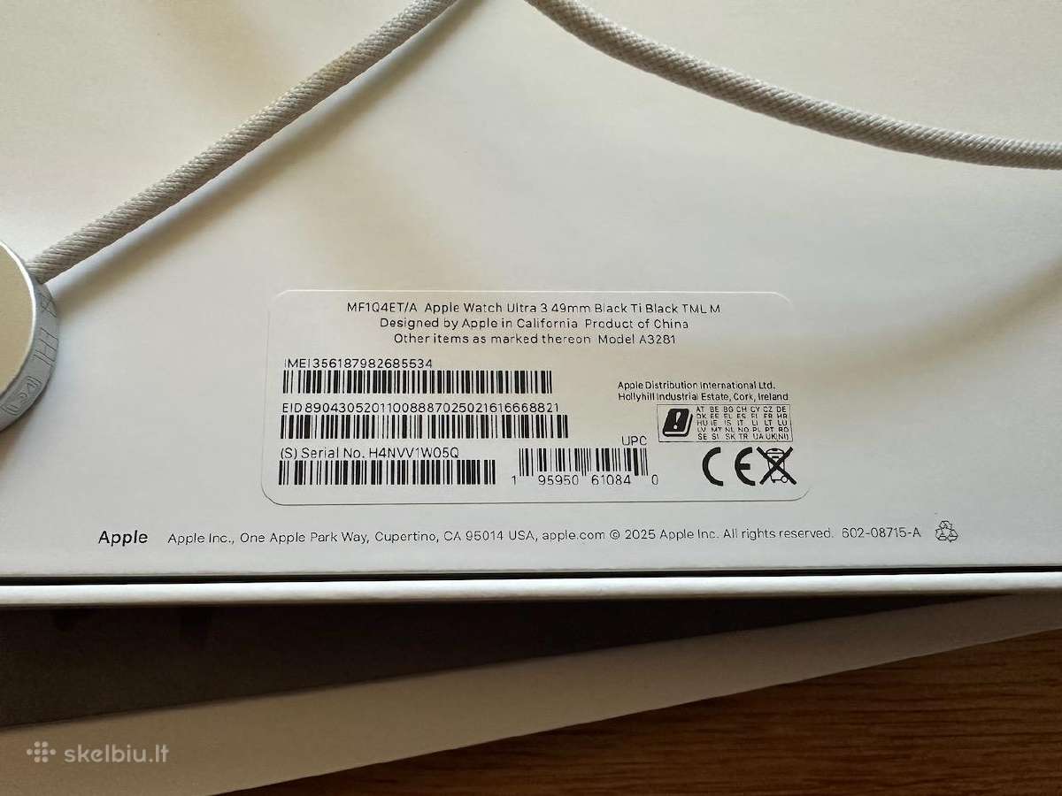 Apple Watch Ultra 3 GPS + Cellular 49mm Black - nuotraukos Nr. 5