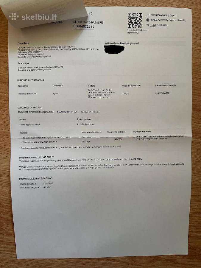 Apple Watch Ultra 3 GPS + Cellular 49mm Black - nuotraukos Nr. 7
