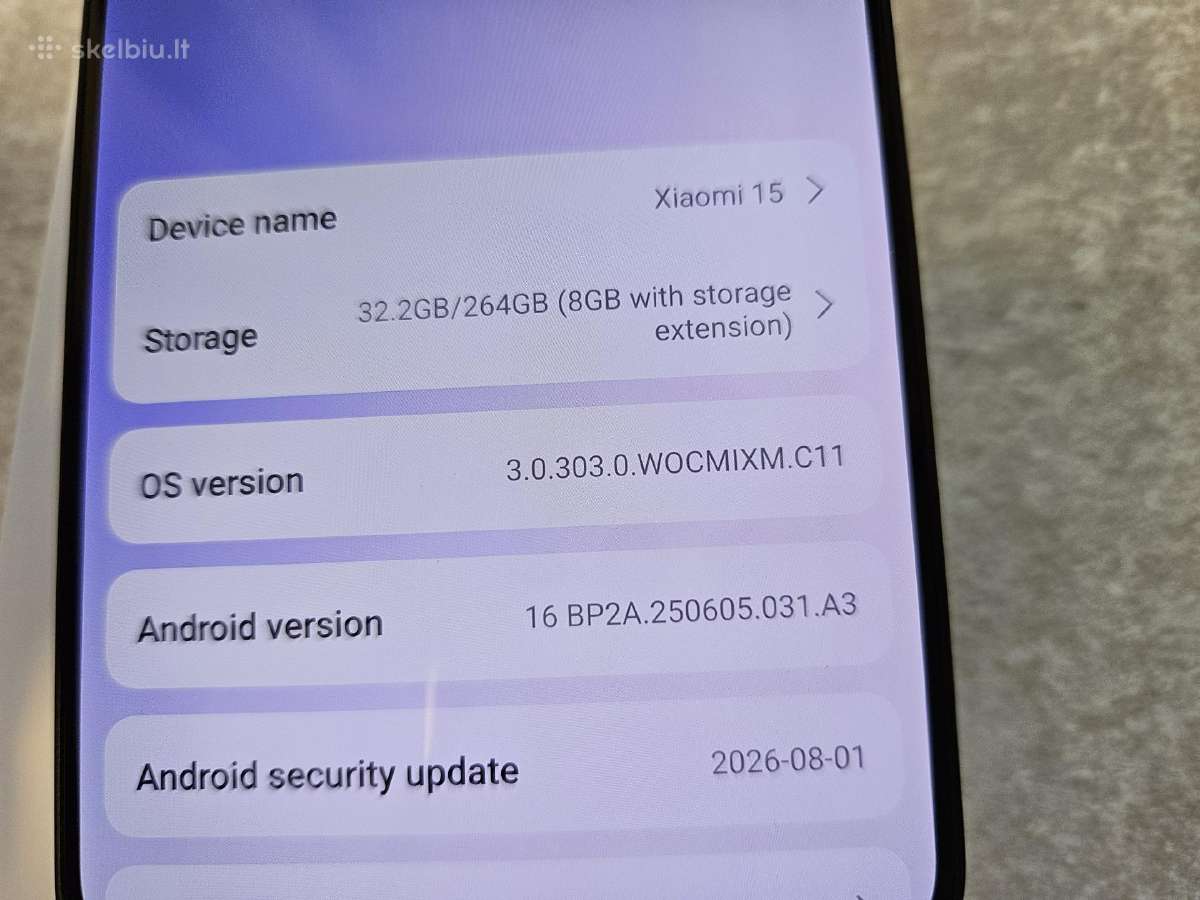 Idealios būklės Xiaomi 15 256 GB telefonas - nuotraukos Nr. 3