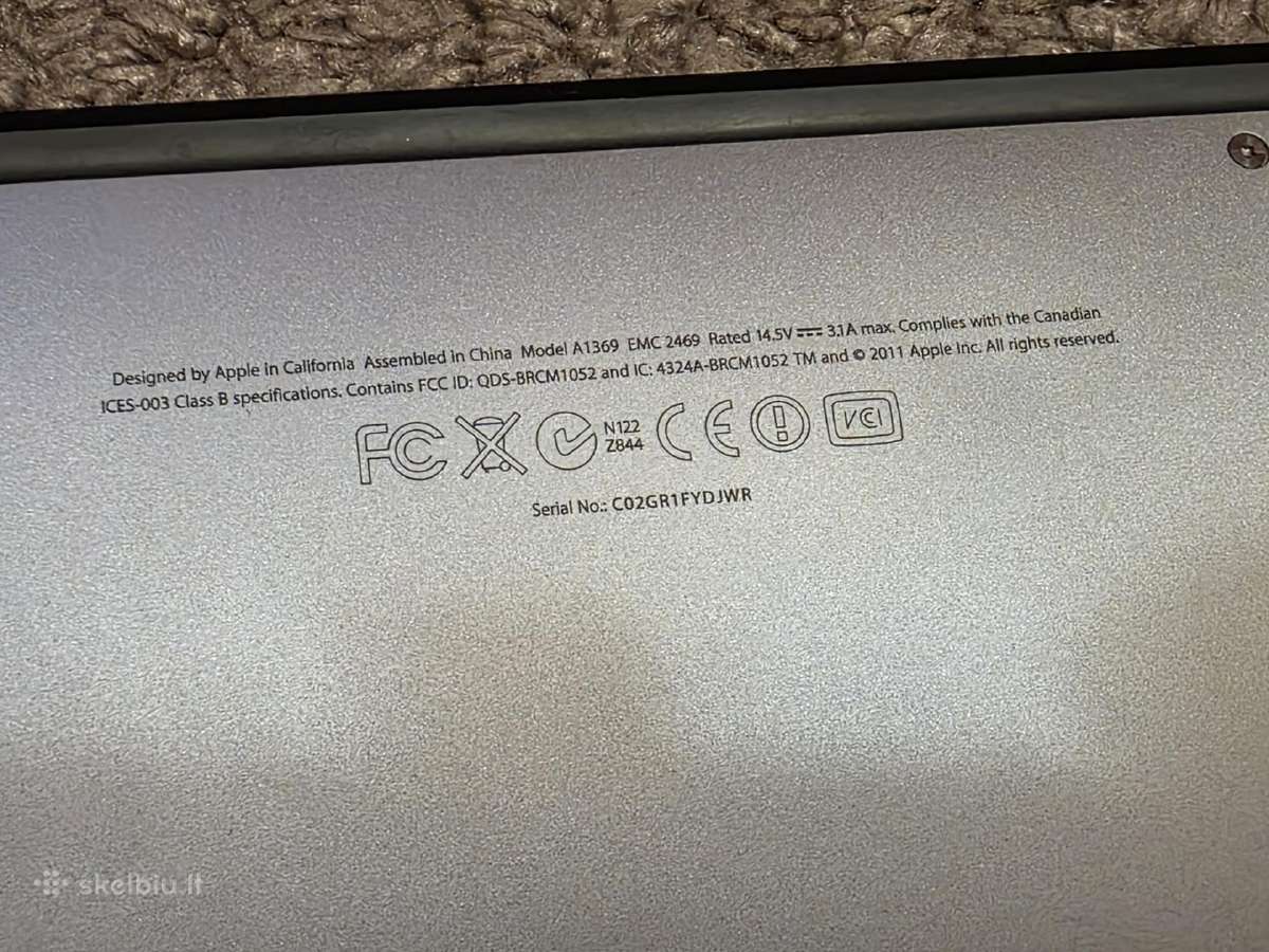MacBook Air 2011 - nuotraukos Nr. 4