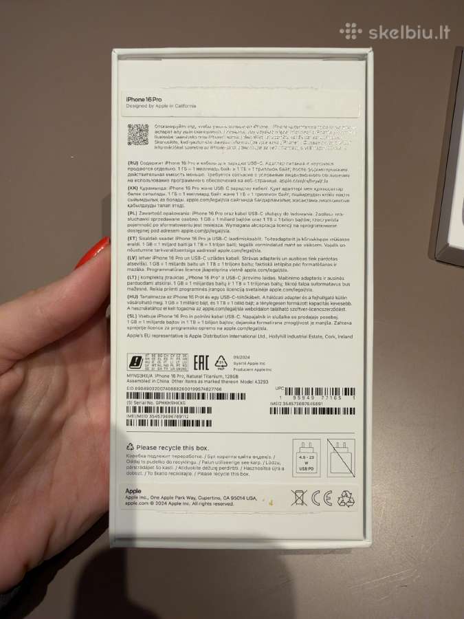 iPhone 16 Pro Natural Titanium 128gb - nuotraukos Nr. 16